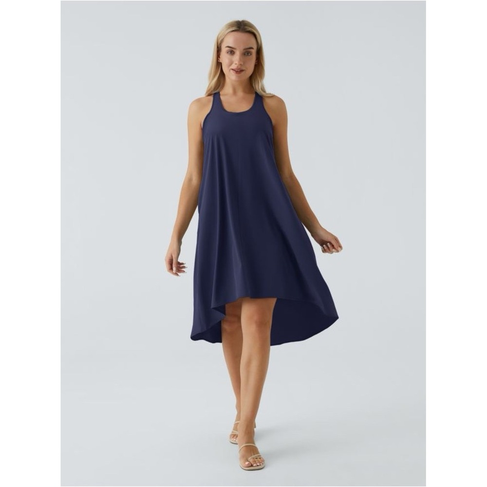 Halara Breezeful Racerback High Low Flowy Midi Quick Dry Dress M Clean Girl